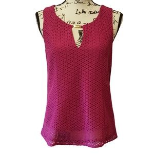 *NWT* Classy Ellen Tracy Magenta Top Size S